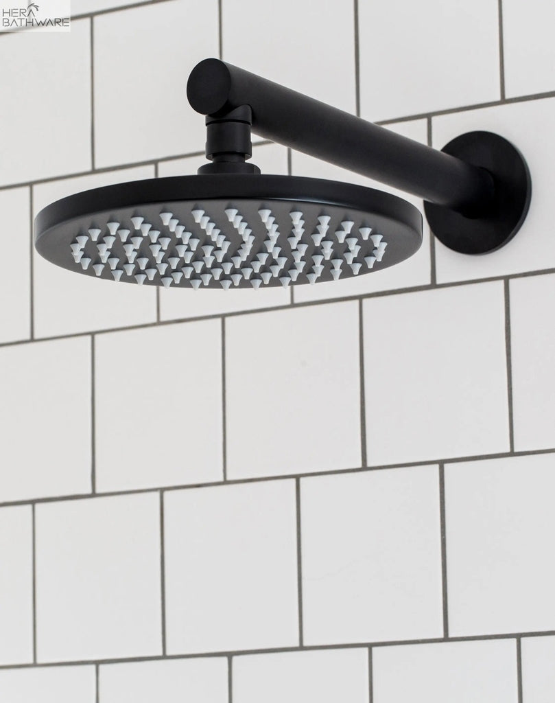 Round Wall Shower Arm 400mm - Hera BathwareCurved Shower ArmChrome