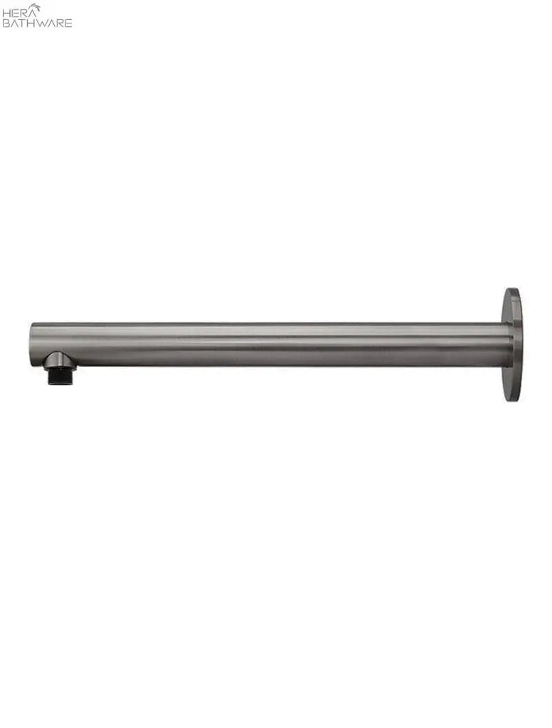 Round Wall Shower Arm 400mm - Hera BathwareStraight Shower ArmGun Metal