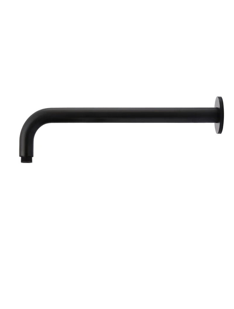 Round Wall Shower Arm 400mm - Hera BathwareCurved Shower ArmMatte Black