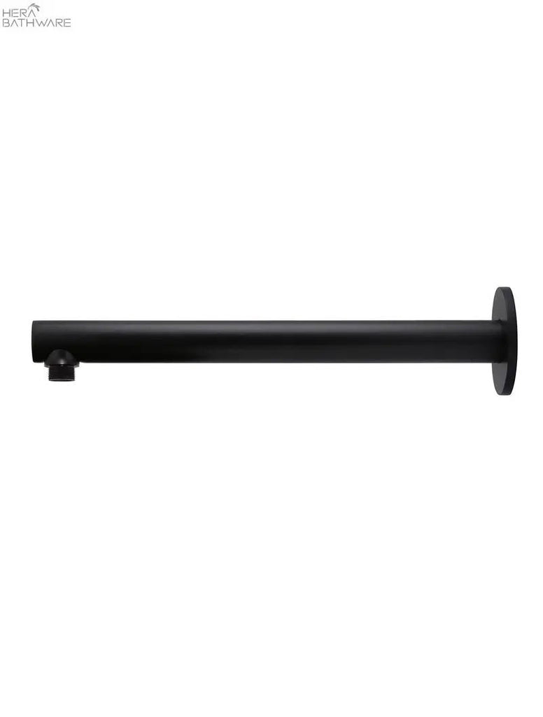Round Wall Shower Arm 400mm - Hera BathwareStraight Shower ArmMatte Black