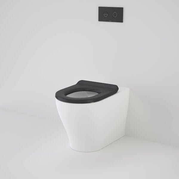 School Smart Invisi Suite With Liano Single Flap Seat | CAROMA - Hera BathwareSingle Flap Black Seat