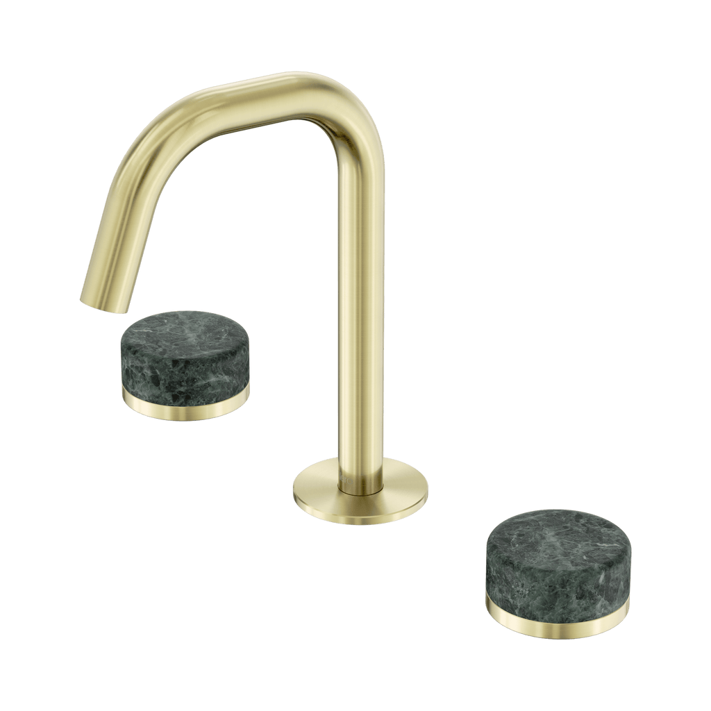 Serenity Basin Set Edge Spout - Hera BathwareVerde Alpi (6 Weeks Lead Time)Brushed Gold