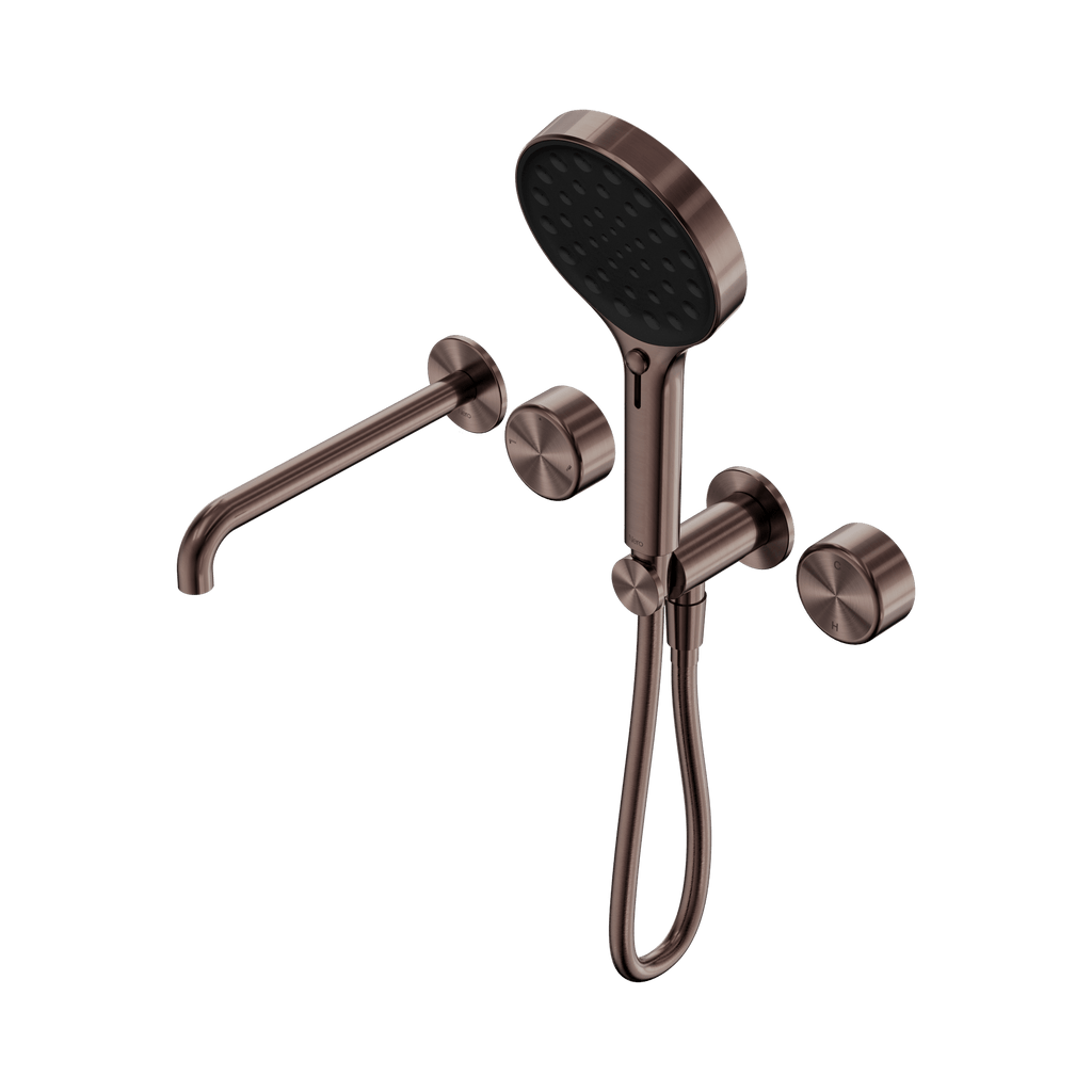 Serenity Progressive Shower System With Spout And Serenity Hand Shower - Hera BathwareMetalBrushed Bronze