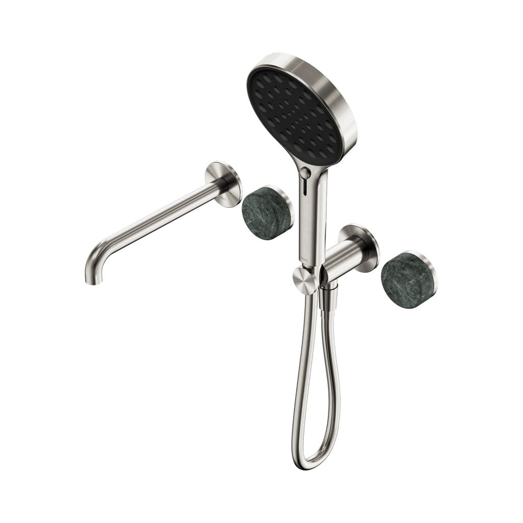 Serenity Progressive Shower System With Spout And Serenity Hand Shower - Hera BathwareArabesscato CorchiaBrushed Nickel