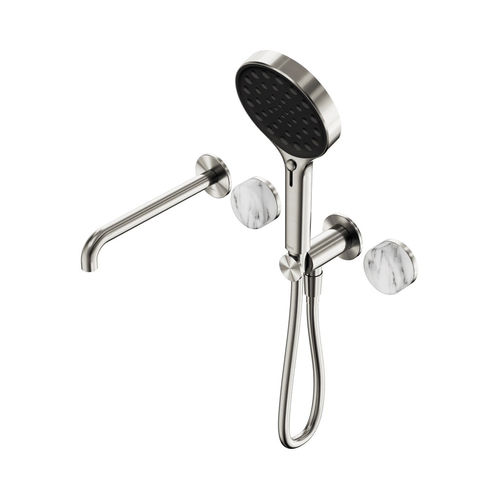 Serenity Progressive Shower System With Spout And Serenity Hand Shower - Hera BathwareVerde AlpiBrushed Nickel