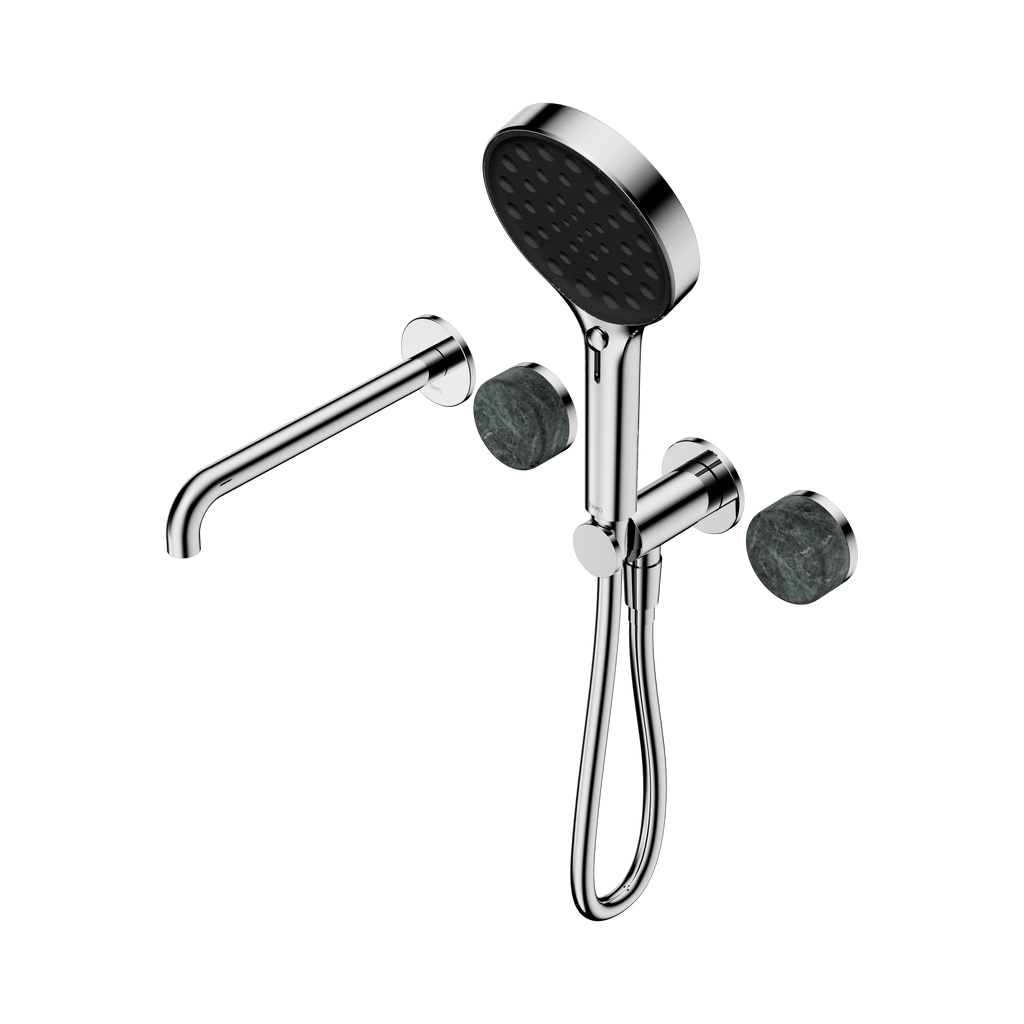 Serenity Progressive Shower System With Spout And Serenity Hand Shower - Hera BathwareArabesscato CorchiaChrome