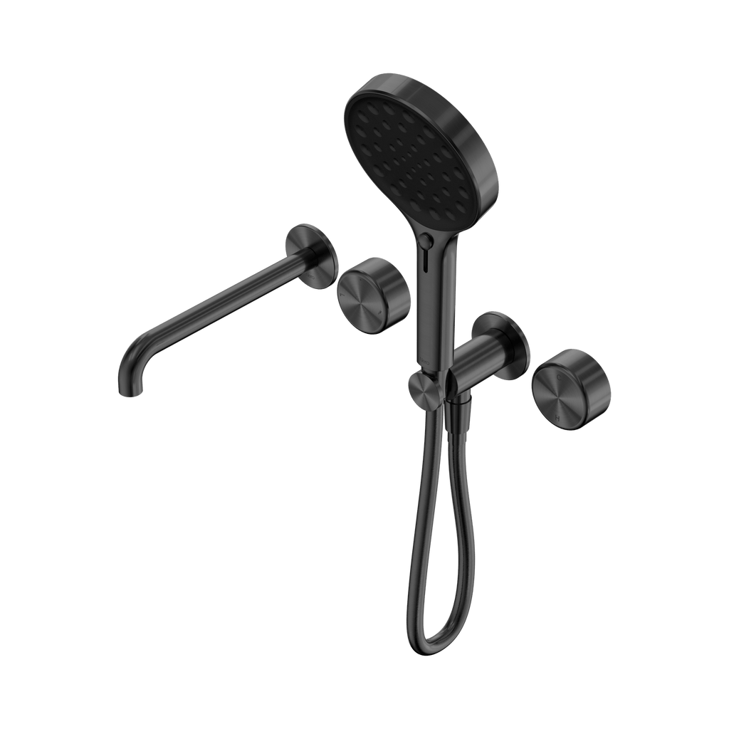 Serenity Progressive Shower System With Spout And Serenity Hand Shower - Hera BathwareMetalGun Metal