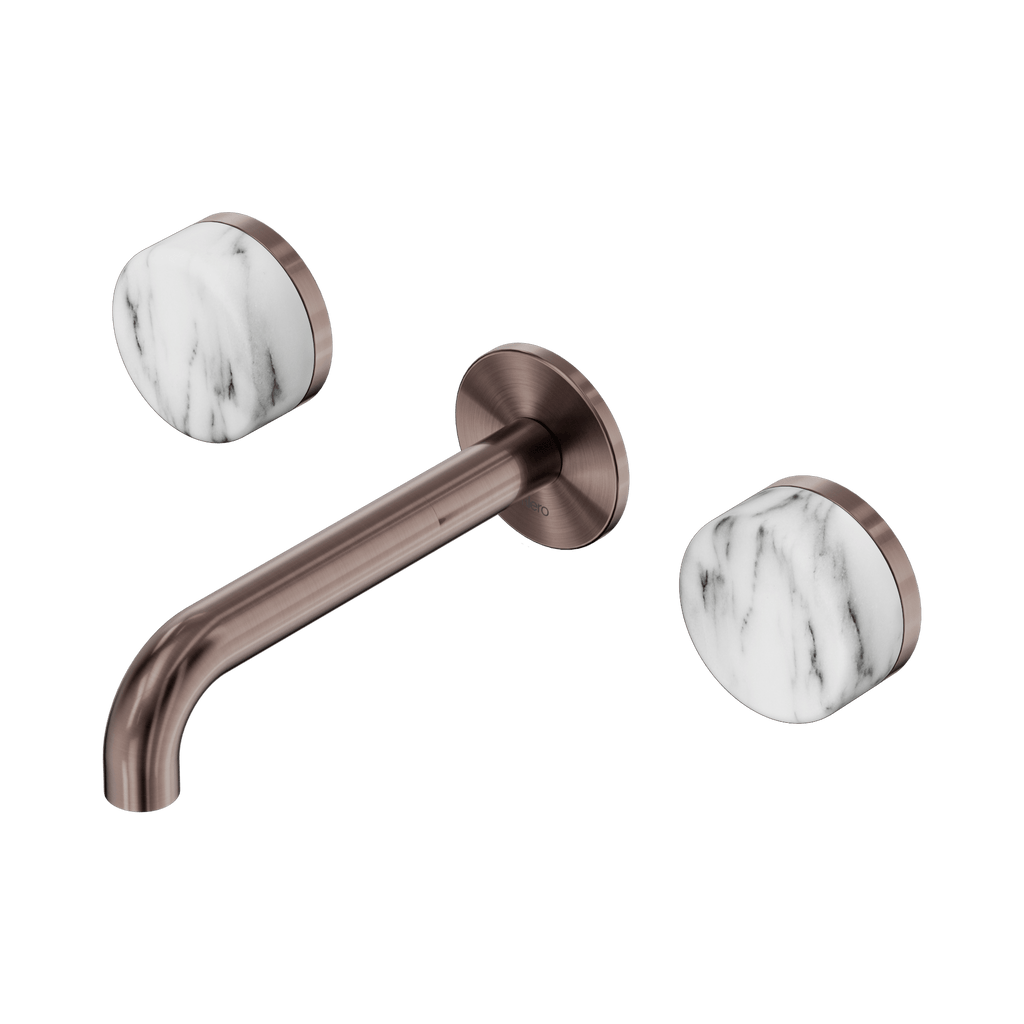 Serenity Wall Basin Set 160mm Spout - Hera BathwareVerde AlpiBrushed Bronze