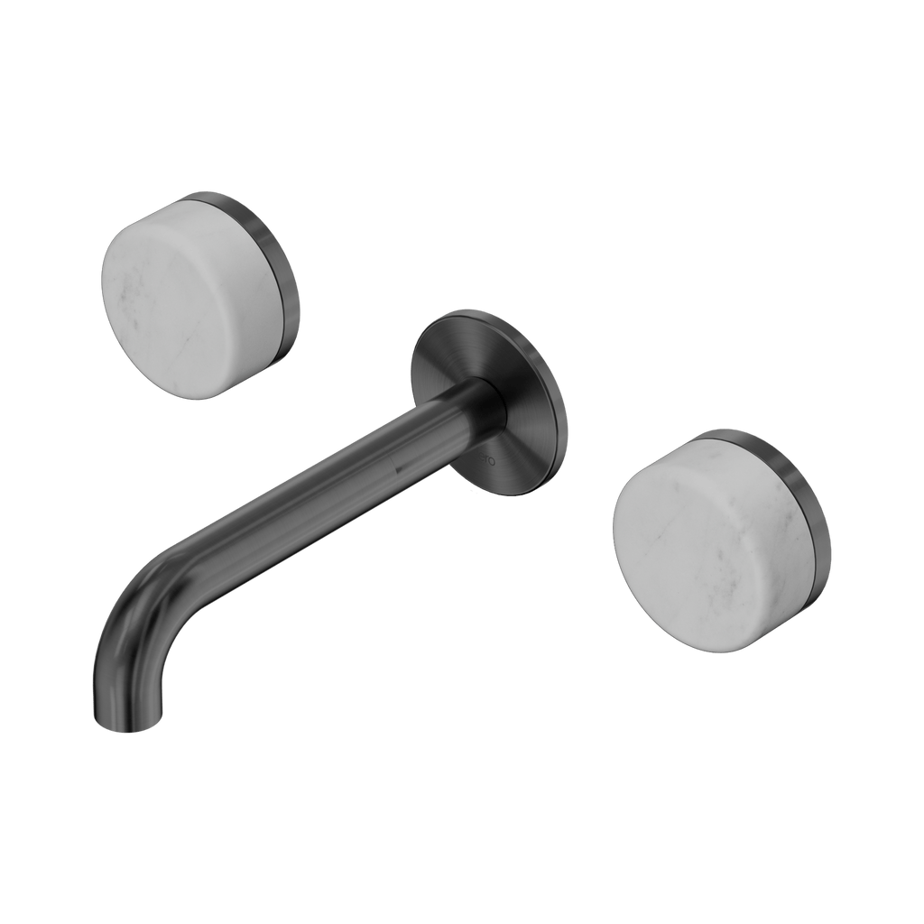Serenity Wall Basin Set 160mm Spout - Hera BathwareCarraraGun Metal