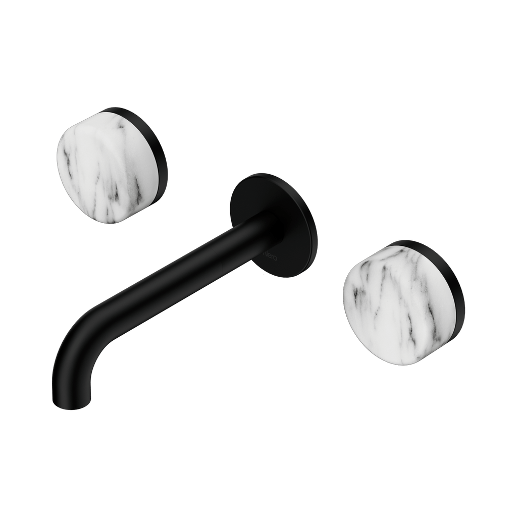 Serenity Wall Basin Set 160mm Spout - Hera BathwareVerde AlpiMatte Black