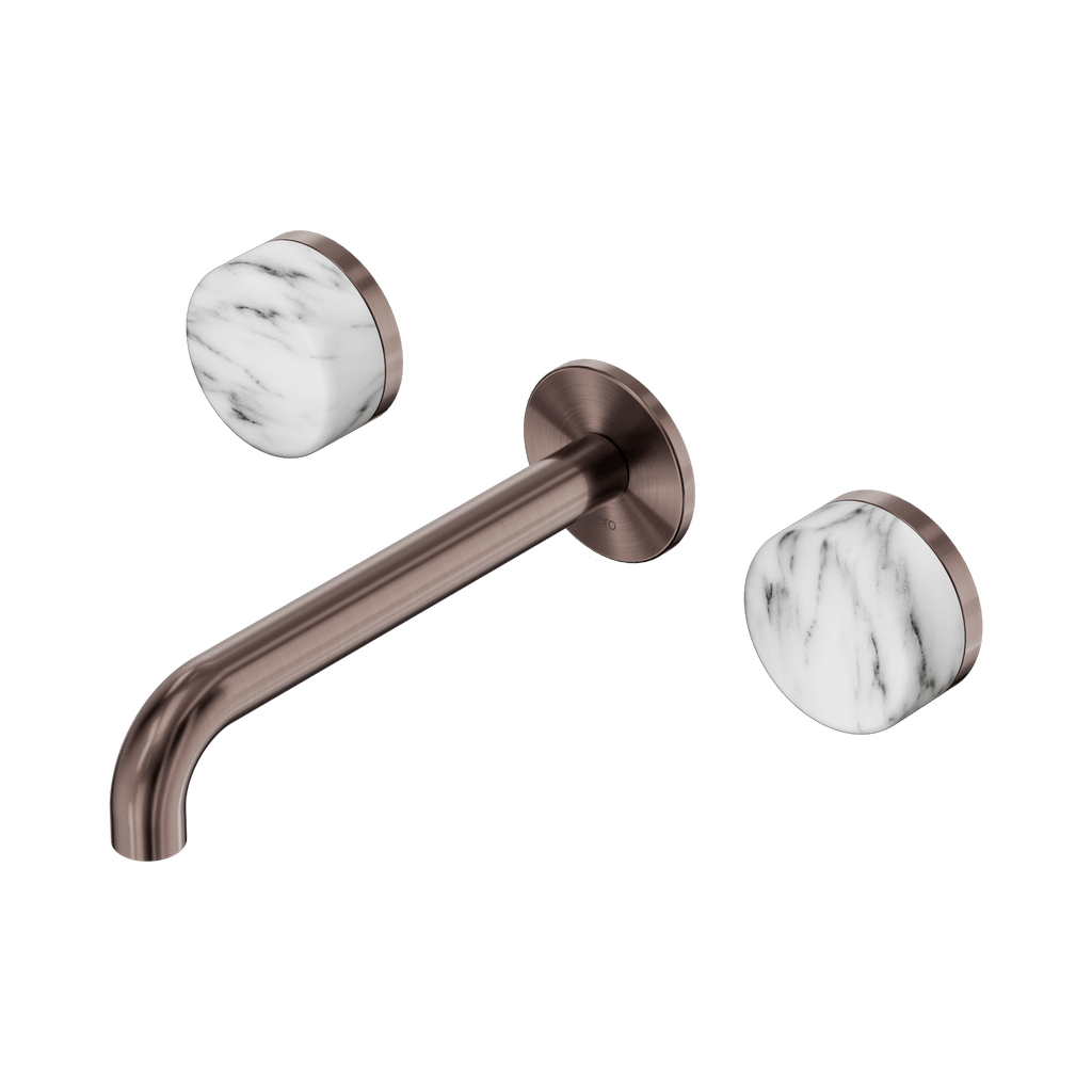 Serenity Wall Basin Set 185mm Spout - Hera BathwareVerde AlpiBrushed Bronze