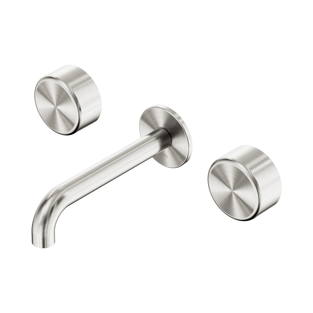 Serenity Wall Basin Set 185mm Spout - Hera BathwareMetalBrushed Nickel