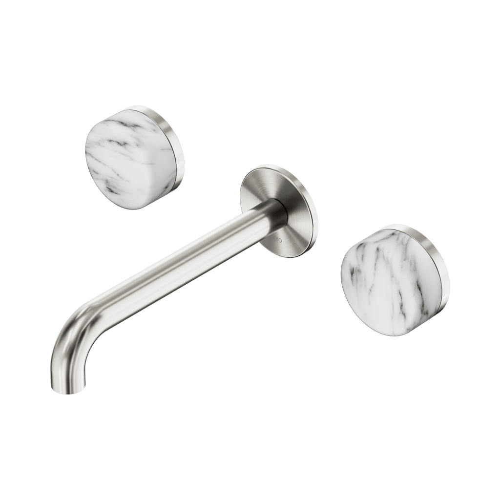 Serenity Wall Basin Set 185mm Spout - Hera BathwareVerde AlpiBrushed Nickel