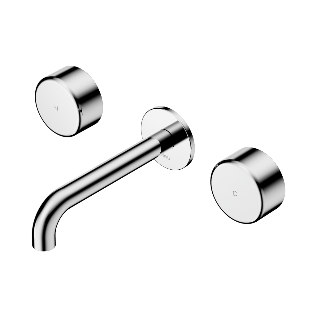 Serenity Wall Basin Set 185mm Spout - Hera BathwareMetalChrome