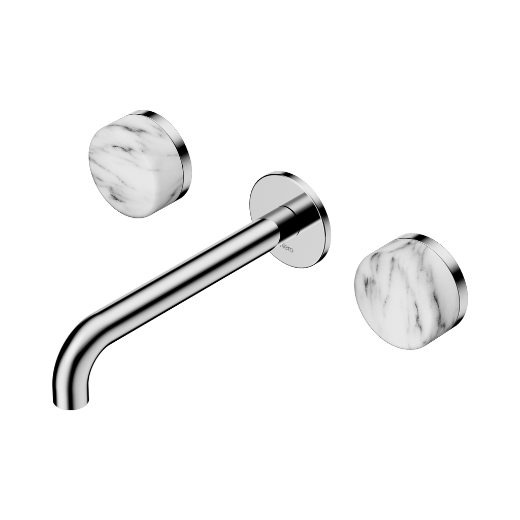 Serenity Wall Basin Set 185mm Spout - Hera BathwareVerde AlpiChrome