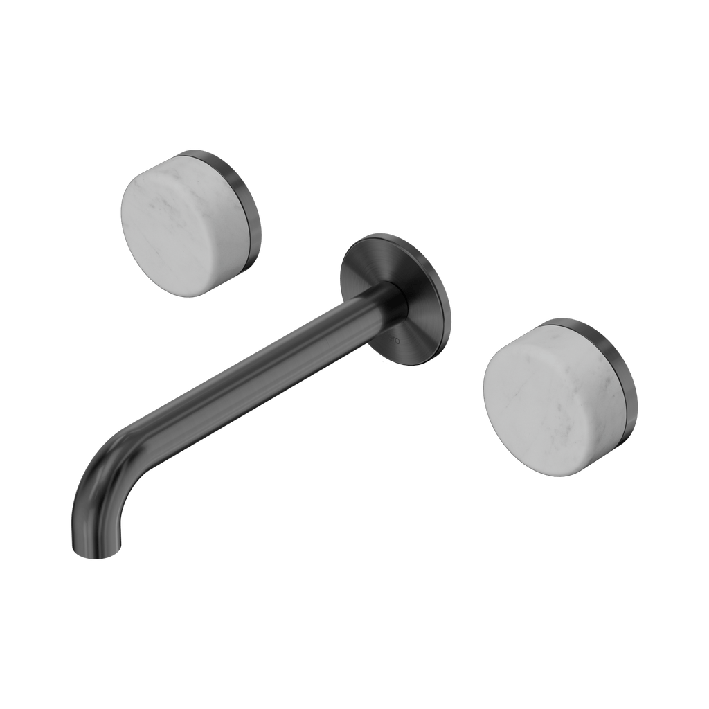 Serenity Wall Basin Set 185mm Spout - Hera BathwareCarraraGun Metal