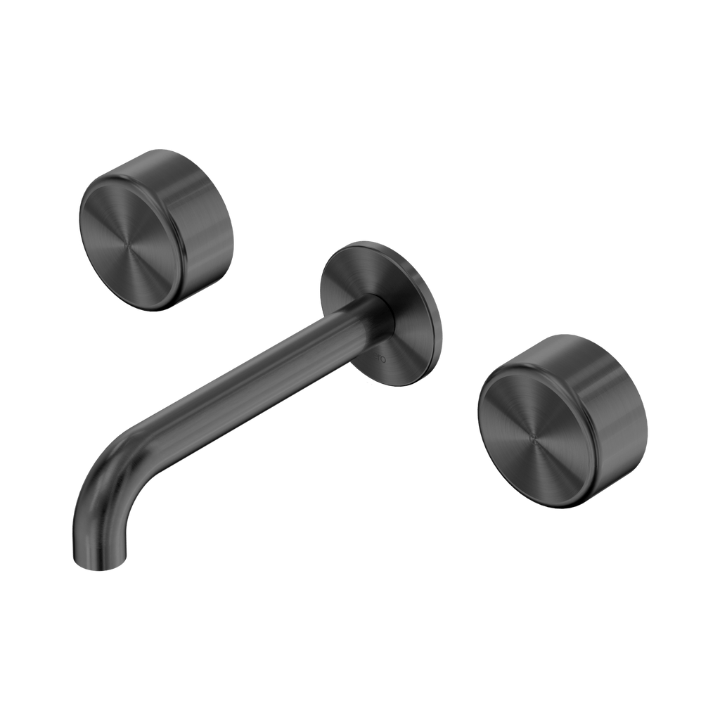 Serenity Wall Basin Set 185mm Spout - Hera BathwareMetalGun Metal