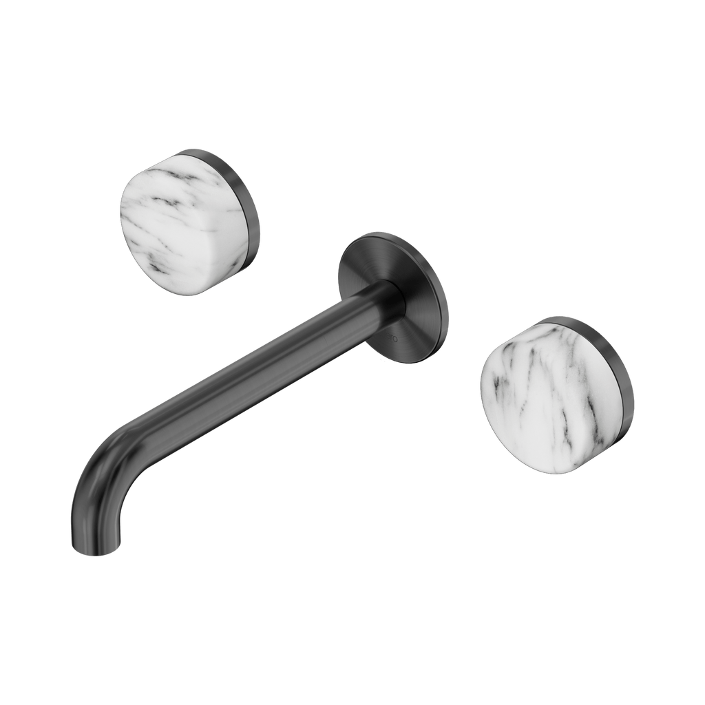 Serenity Wall Basin Set 185mm Spout - Hera BathwareVerde AlpiGun Metal
