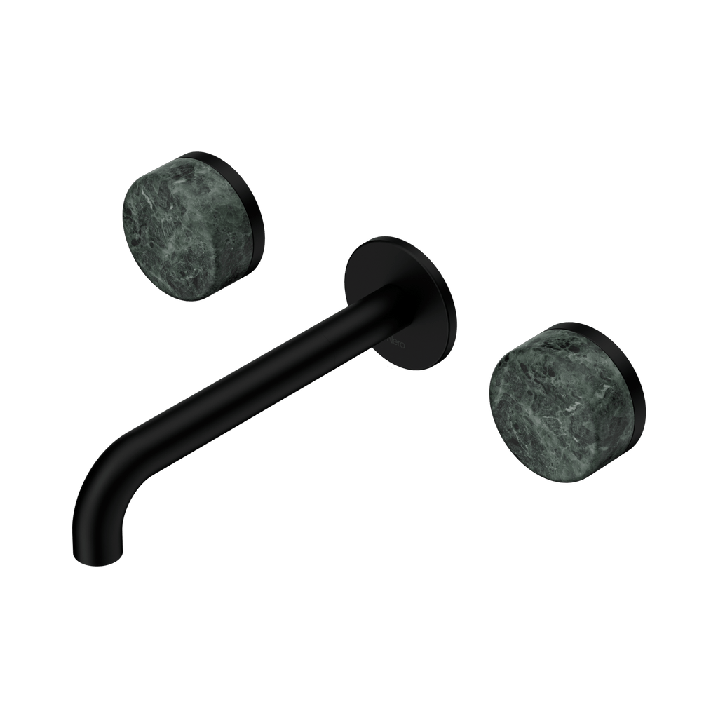 Serenity Wall Basin Set 185mm Spout - Hera BathwareArabesscato CorchiaMatte Black