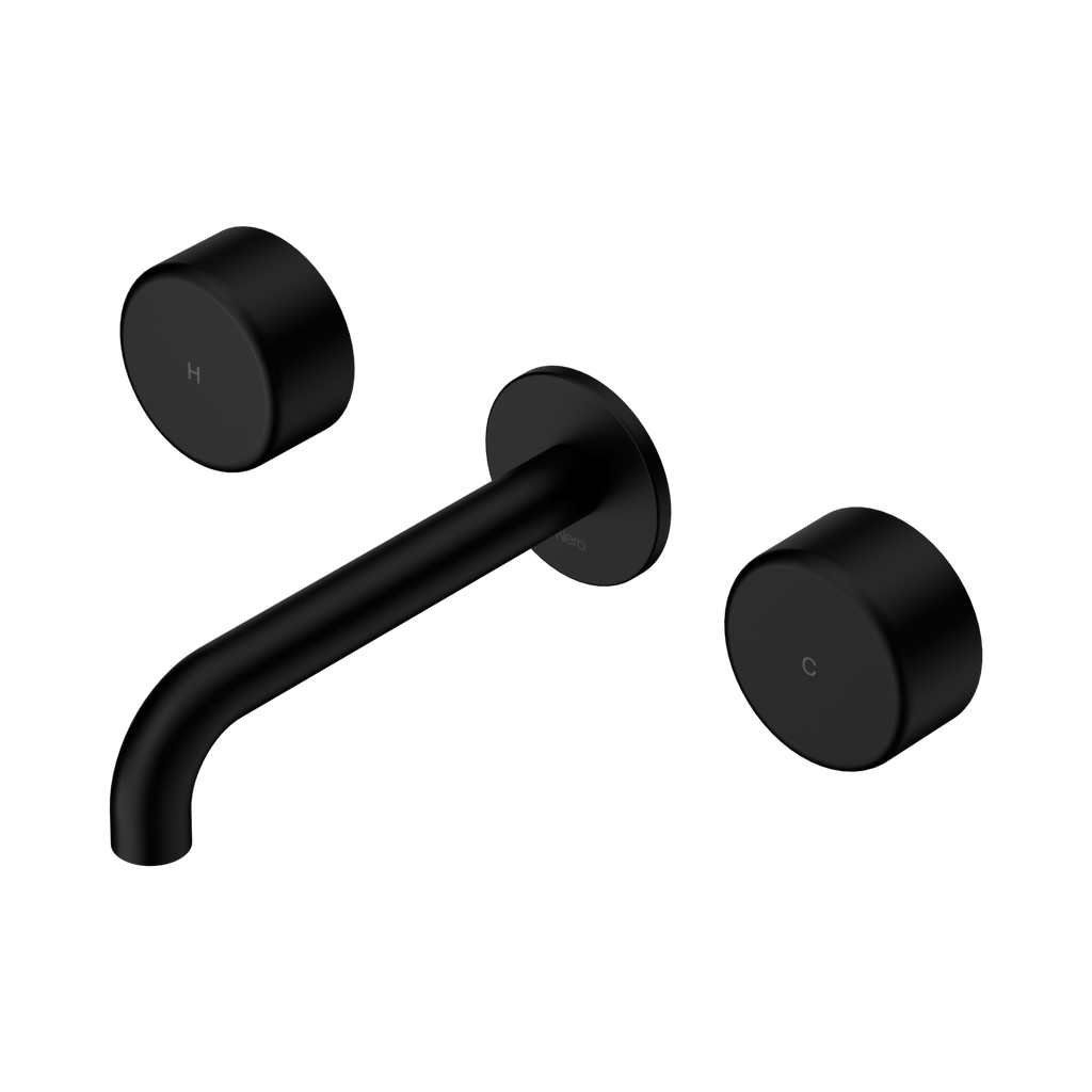 Serenity Wall Basin Set 185mm Spout - Hera BathwareMetalMatte Black