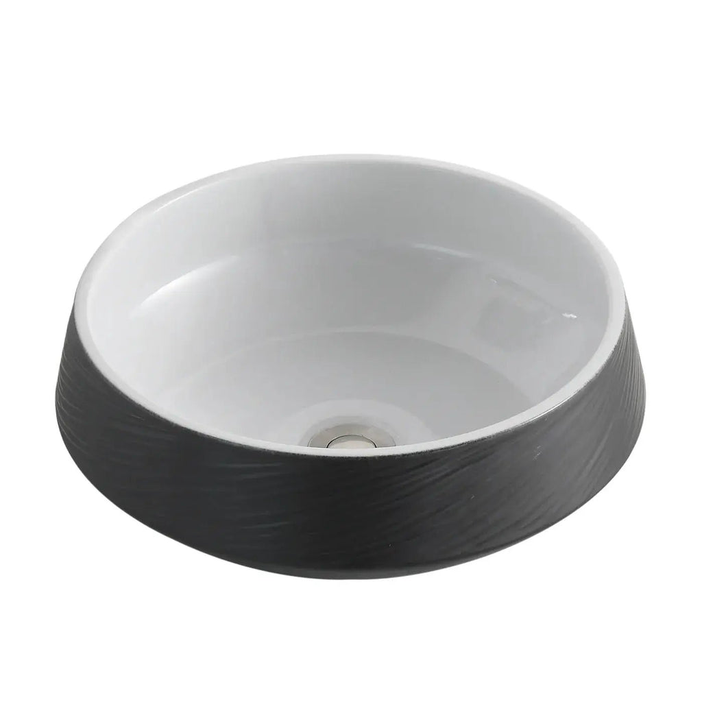 SHEIN Handcraft Above Counter Basin - Hera BathwareBlack and White