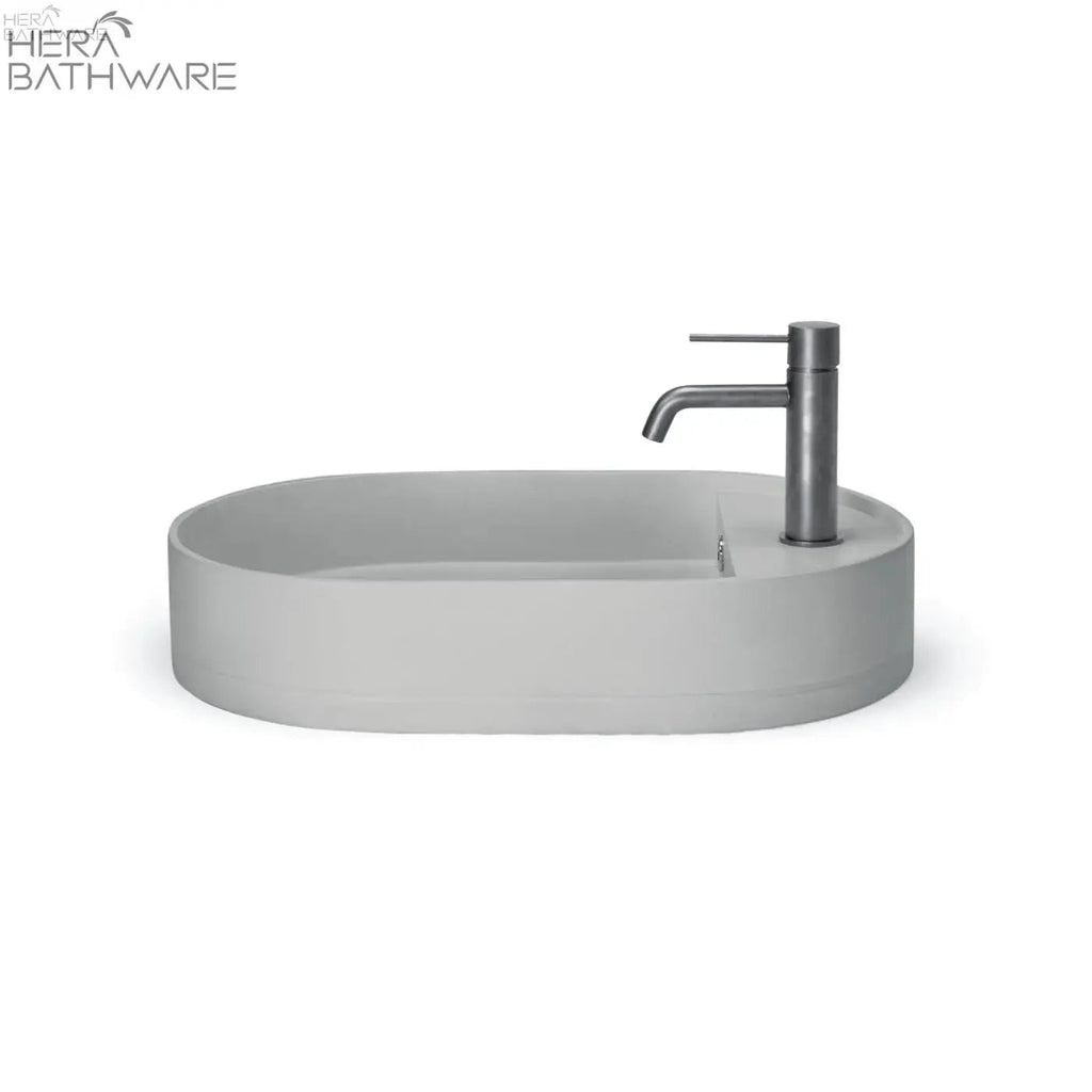 Shelf Oval Basin - Surface Mount - Hera BathwareMorning Mist