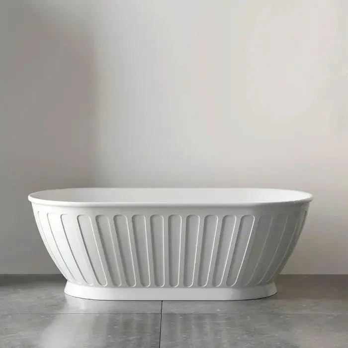 SHELL Gloss White Free Standing Bathtub - Hera Bathware1700mmGloss White