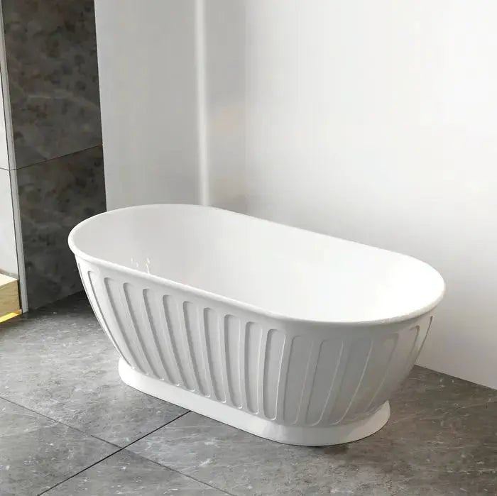 SHELL Matte White Free Standing Bathtub - Hera Bathware1500mmMatte White