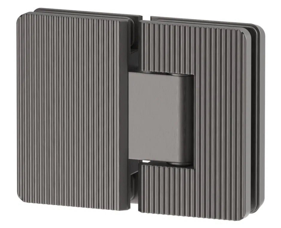 Shower Screen Hinge – Fluted – Glass To Glass - Hera Bathware X Bella Vista FHP180 - 6 - NR - GM | Gun Metal