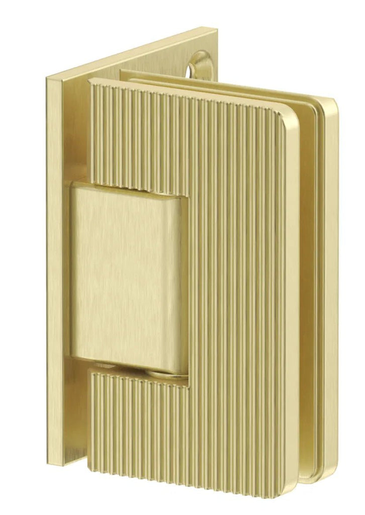 Shower Screen Hinge – Fluted – Glass To Wall - Hera Bathware X Bella Vista FHP90 - 6 - NR - GM | French Gold