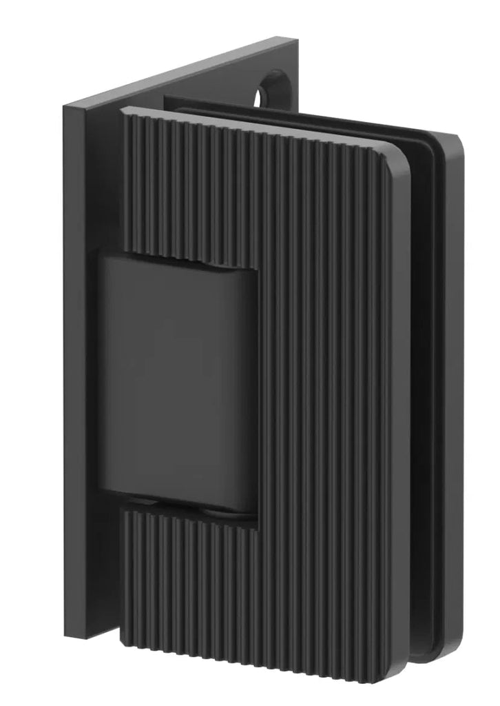 Shower Screen Hinge – Fluted – Glass To Wall - Hera Bathware X Bella Vista FHP90 - 6 - NR - BLK | Matte Black