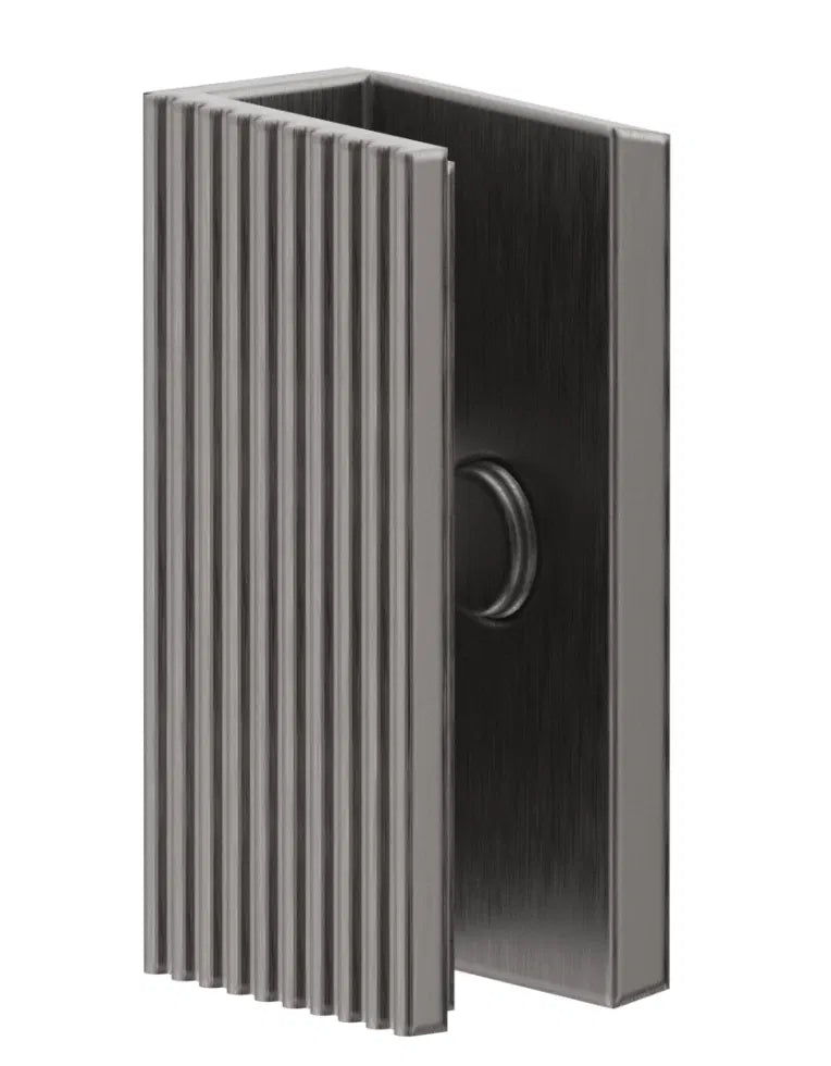 Shower Screen Wall Bracket – Fluted - Hera Bathware X Bella Vista BGP2 - 5025 - 6 - NR - GM | Gun Metal