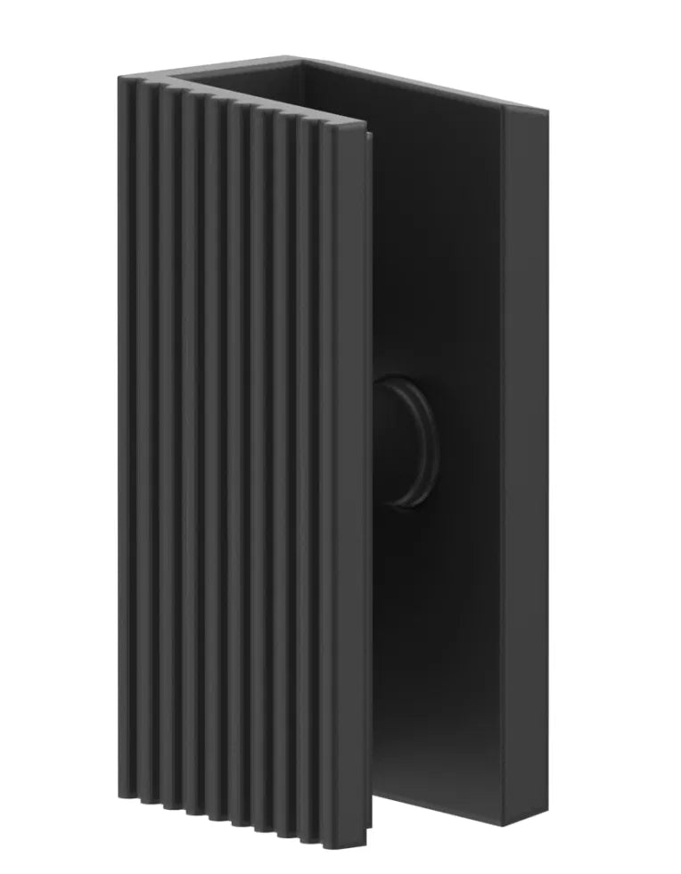 Shower Screen Wall Bracket – Fluted - Hera Bathware X Bella Vista BGP2 - 5025 - 6 - NR - BLK | Matte Black