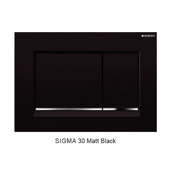 SIGMA 30 DUAL FLUSH BUTTON SQUARE - Hera BathwareMatte Black