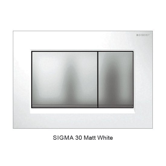 SIGMA 30 DUAL FLUSH BUTTON SQUARE - Hera BathwareMatte White