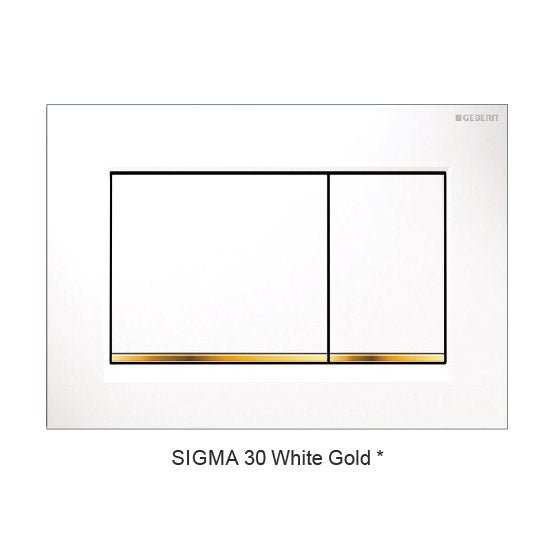 SIGMA 30 DUAL FLUSH BUTTON SQUARE - Hera BathwareWhite Gold