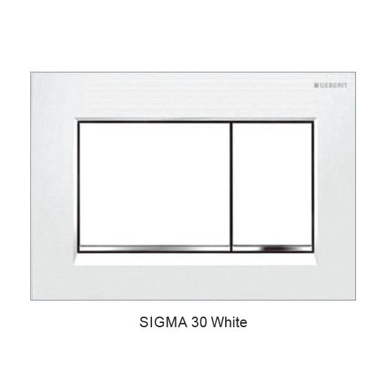 SIGMA 30 DUAL FLUSH BUTTON SQUARE - Hera BathwareWhite