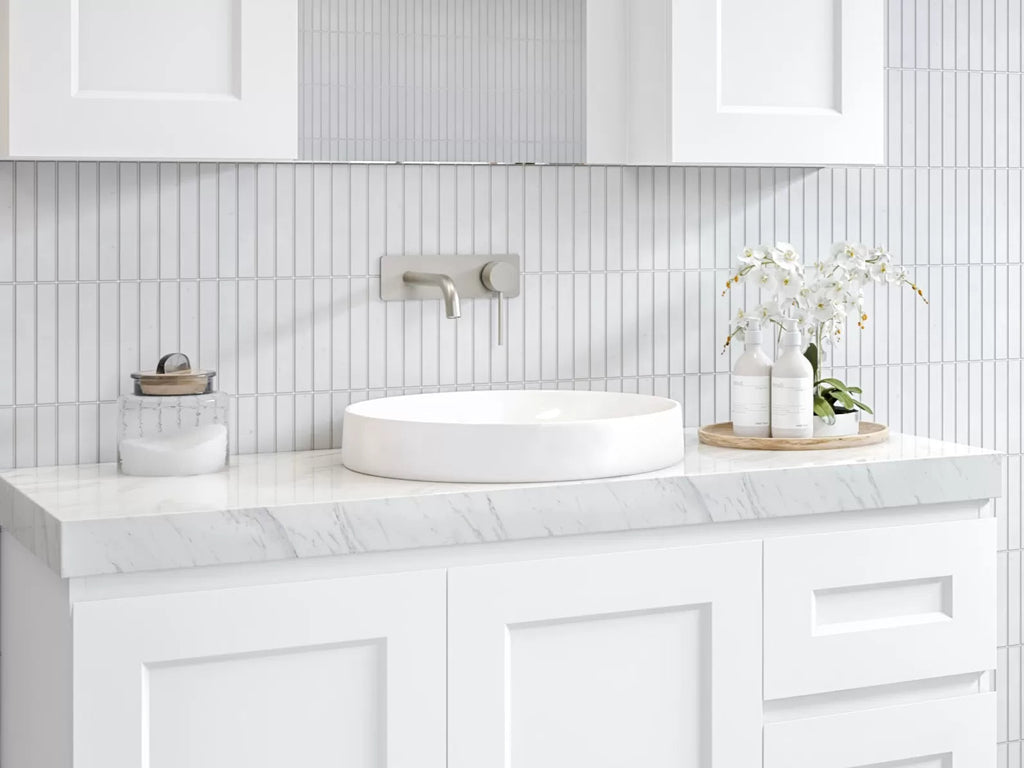 Silksurface 20mm Top Only | Timberline - Hera Bathware600mmPlain Stone Tops