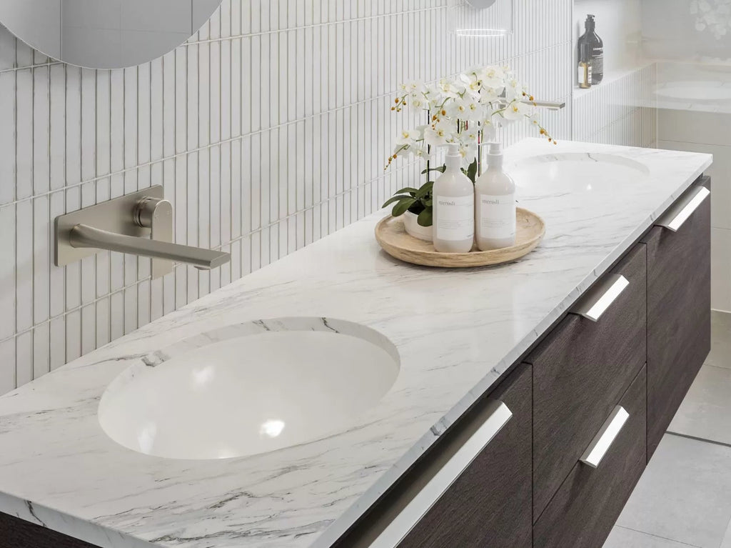 Silksurface 20mm Top Only | Timberline - Hera Bathware600mmSemi - Insert Cut Out