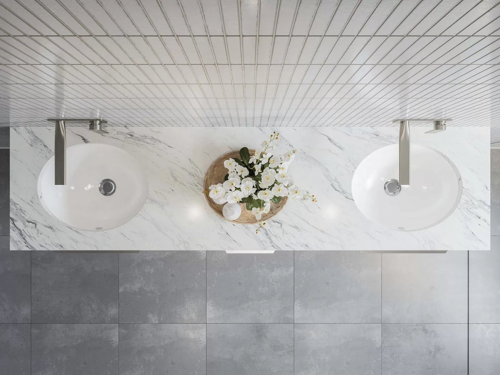 Silksurface 20mm Top Only | Timberline - Hera Bathware600mmSemi - Insert Cut Out