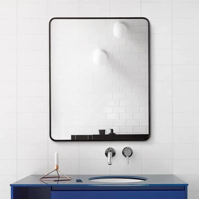Square Black Aluminium Framed Mirror 500/650mm - Hera Bathware500*650mm