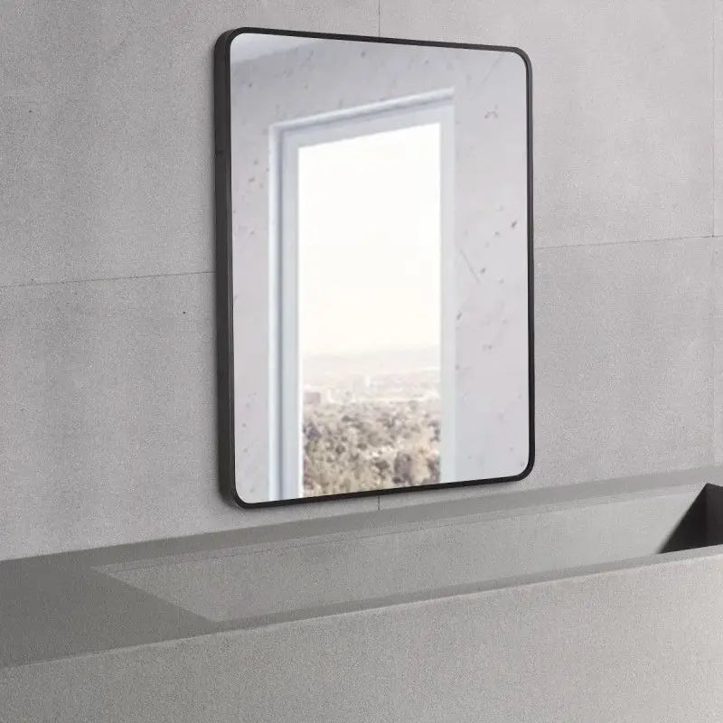Square Black Aluminium Framed Mirror 500/650mm - Hera Bathware500*650mm