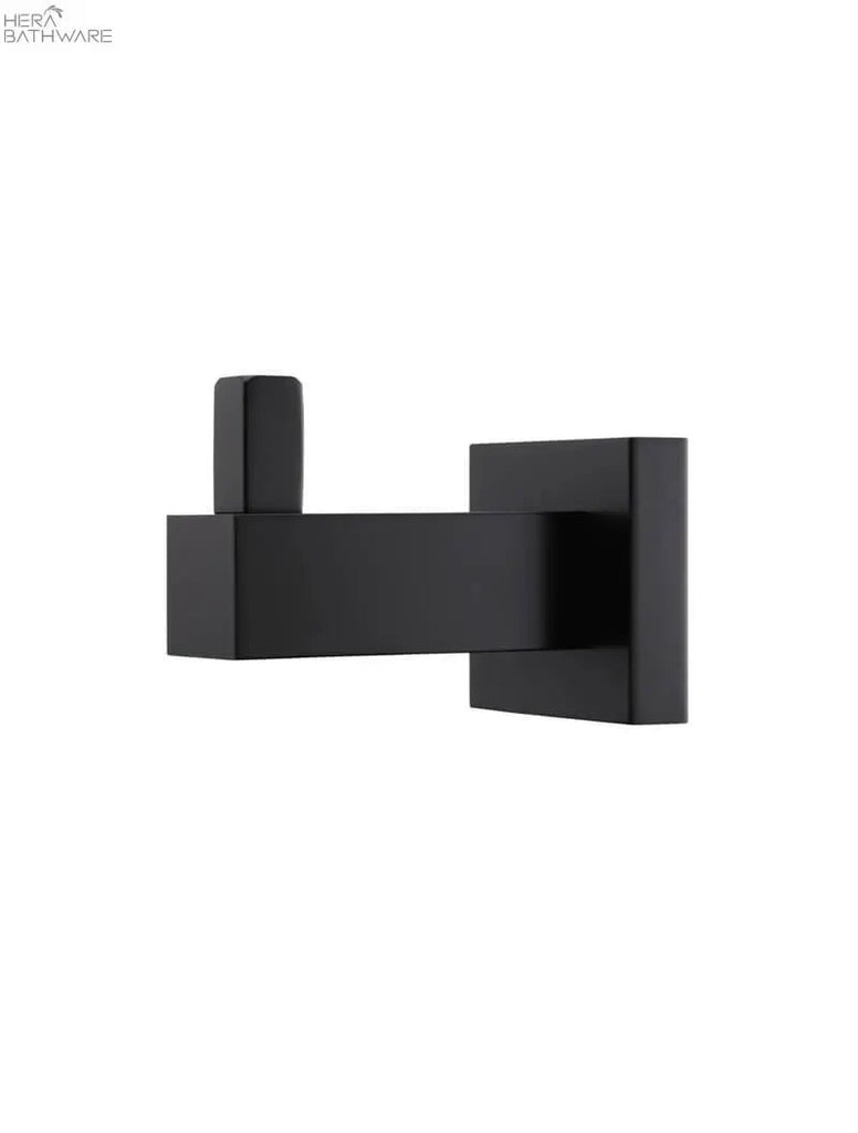 Square Robe Hook - Matte Black - Hera BathwareMatte Black