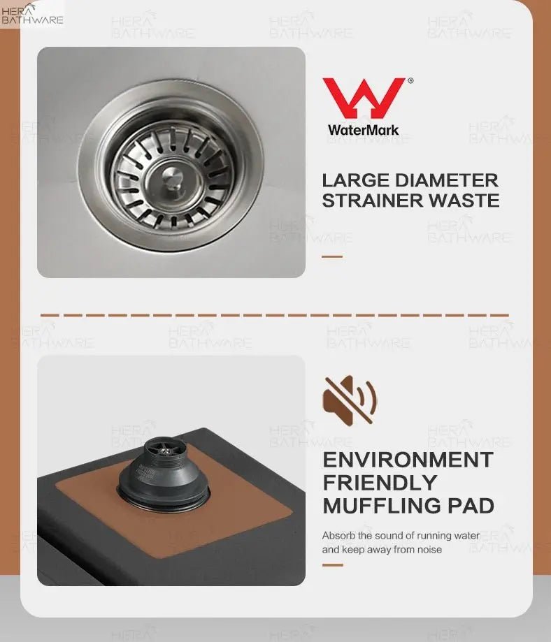 Stainless Steel Kitchen Sink Double Bowls - 750mm - Hera BathwareStainless Steel