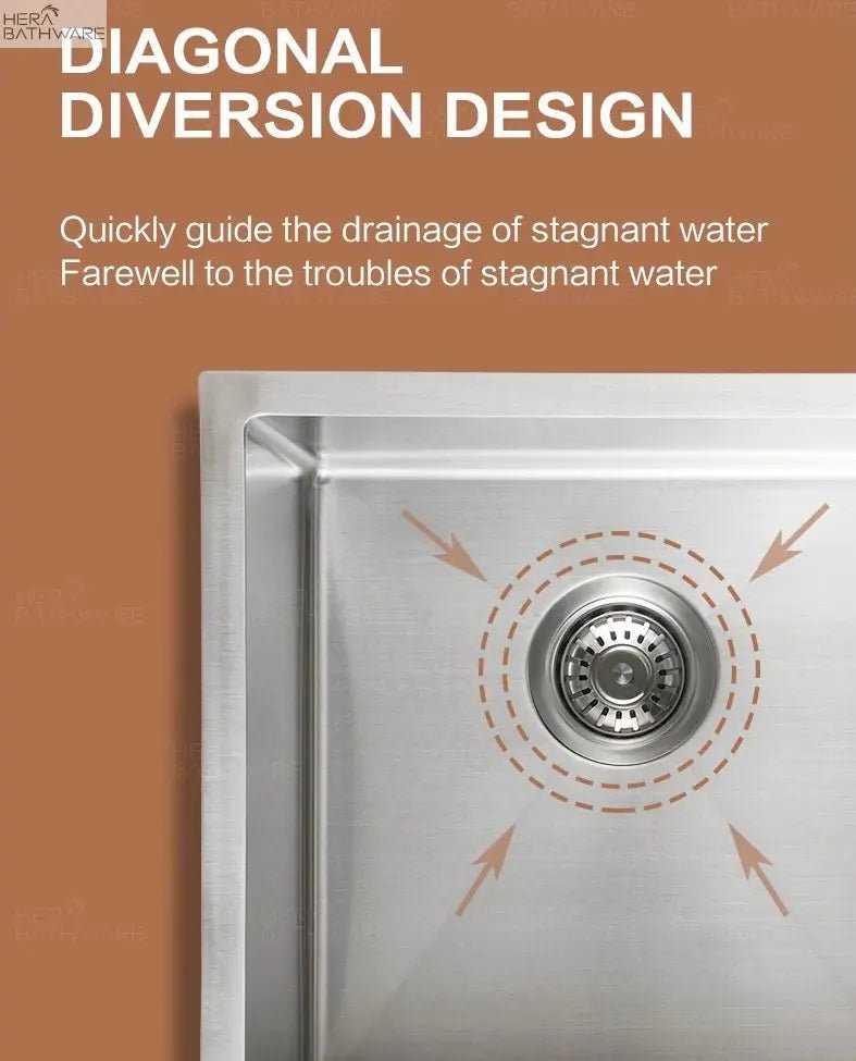 Stainless Steel Kitchen Sink Double Bowls - 750mm - Hera BathwareStainless Steel