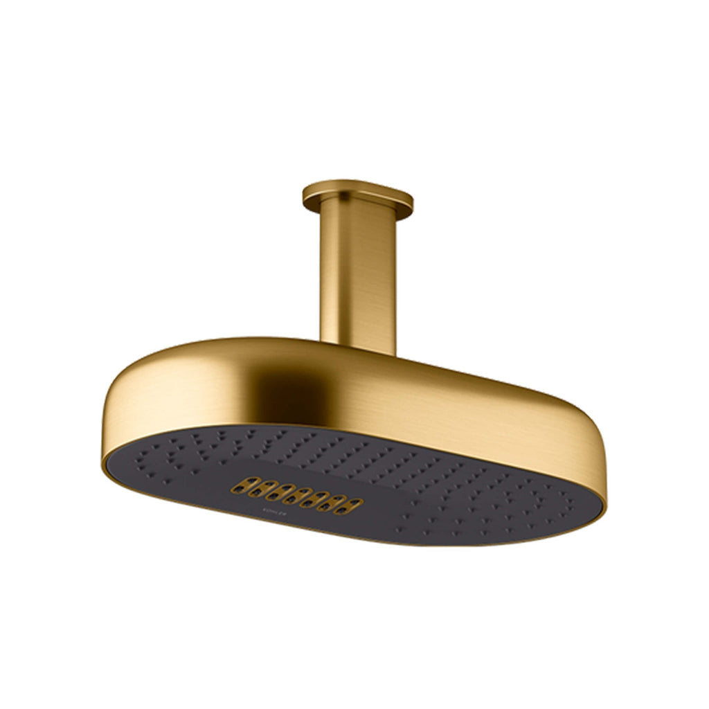 Statement Dual Function Deep Massage Rainhead - Hera Bathware X Kohler 26295T - E - BL | Brushed Brass