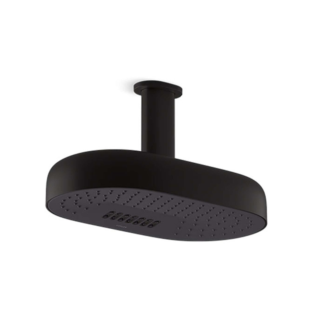 Statement Dual Function Deep Massage Rainhead - Hera Bathware X Kohler 26295T - E - 2MB | Matte Black