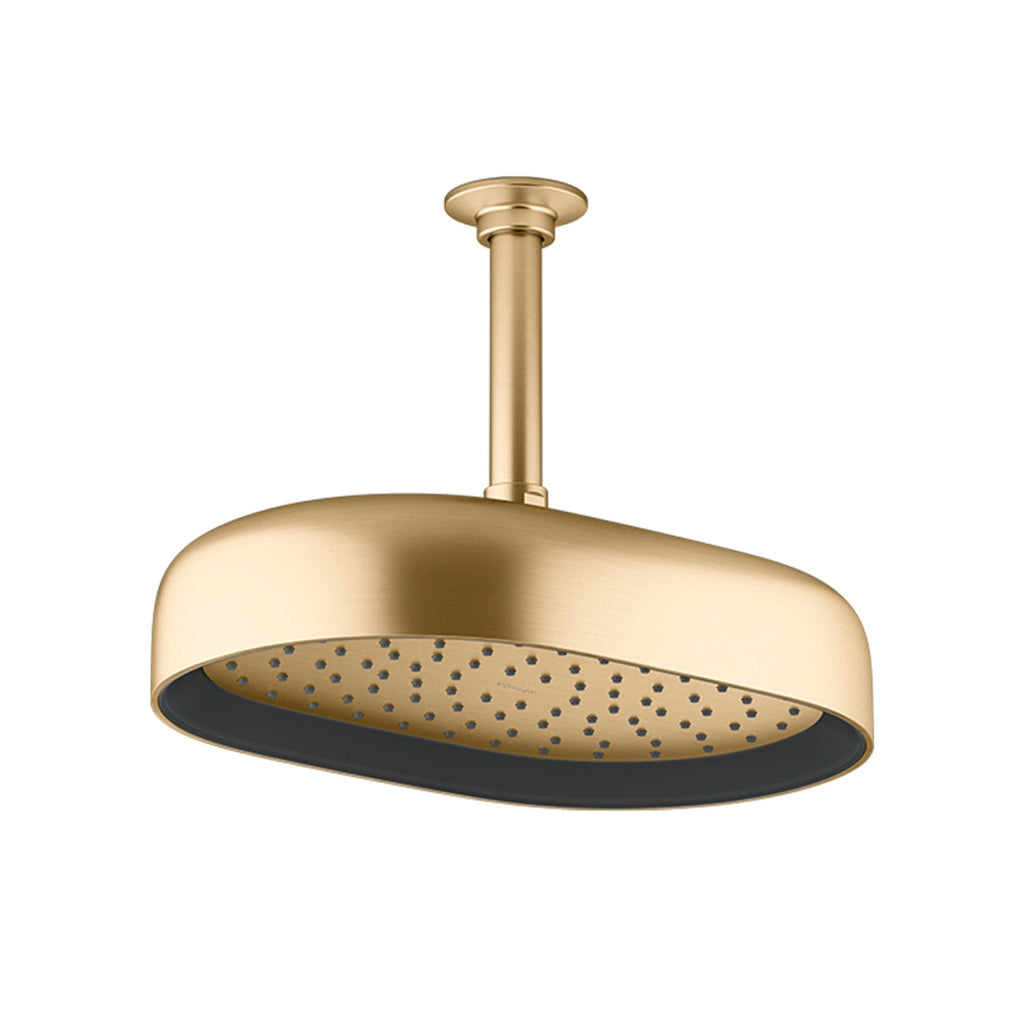 Statement Oblong Rainhead - Hera Bathware X Kohler 26293T - E2 - 2MB | Brushed Brass