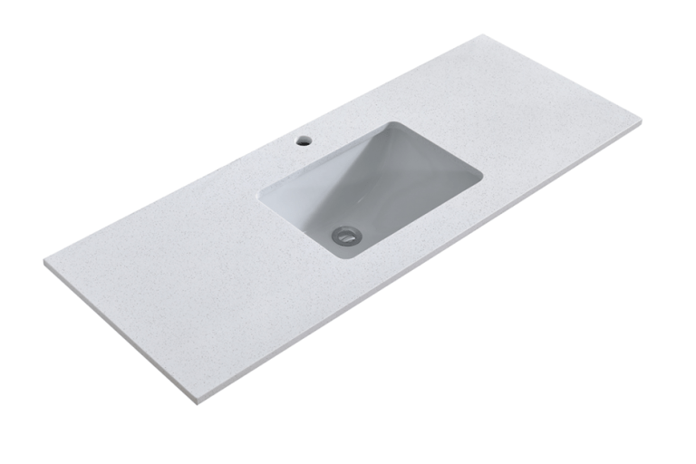 Sunny Snow Stone Top with Undermounted Basin UM26 - ST - Hera Bathware600mm