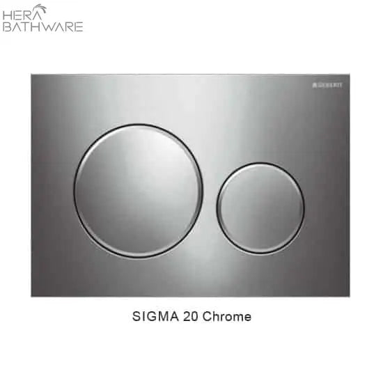 T003D Floor Mount Rimless Pan with Geberit Cistern - Hera BathwareSigma 20 ChromeGloss White